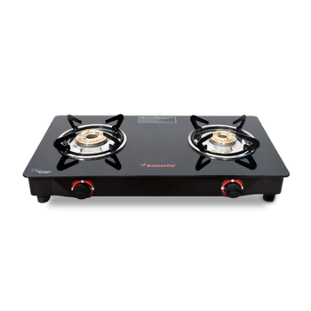 Butterfly DUO 2 Burner Glass Top Gas Stove | Vasanth &amp; Co